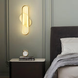 Modern Brass LED Oval Wall Sconce Set for Luxury Indoor Lighting Decor