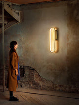 Modern Brass LED Oval Wall Sconce Set for Luxury Indoor Lighting Decor