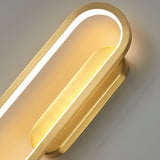 Modern Brass LED Oval Wall Sconce Set for Luxury Indoor Lighting Decor