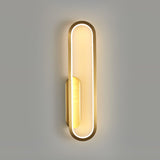 Modern Brass LED Oval Wall Sconce Set for Luxury Indoor Lighting Decor