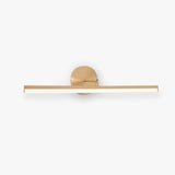 Modern Brass LED Vanity Light Set of 2 Minimalist Bathroom Wall Sconce Linear Mirror Lamp