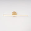 Modern Brass LED Vanity Light Set of 2 Minimalist Bathroom Wall Sconce Linear Mirror Lamp