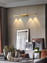Modern Brass LED Wall Lamp with Glass Shade and Integrated Halo Light Effect