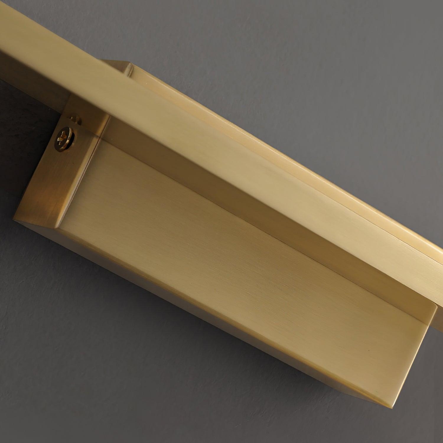 Modern Brass LED Wall Lamp with Glass Shade and Integrated Halo Light Effect