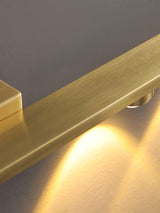 Modern Brass LED Wall Lamp with Glass Shade and Integrated Halo Light Effect