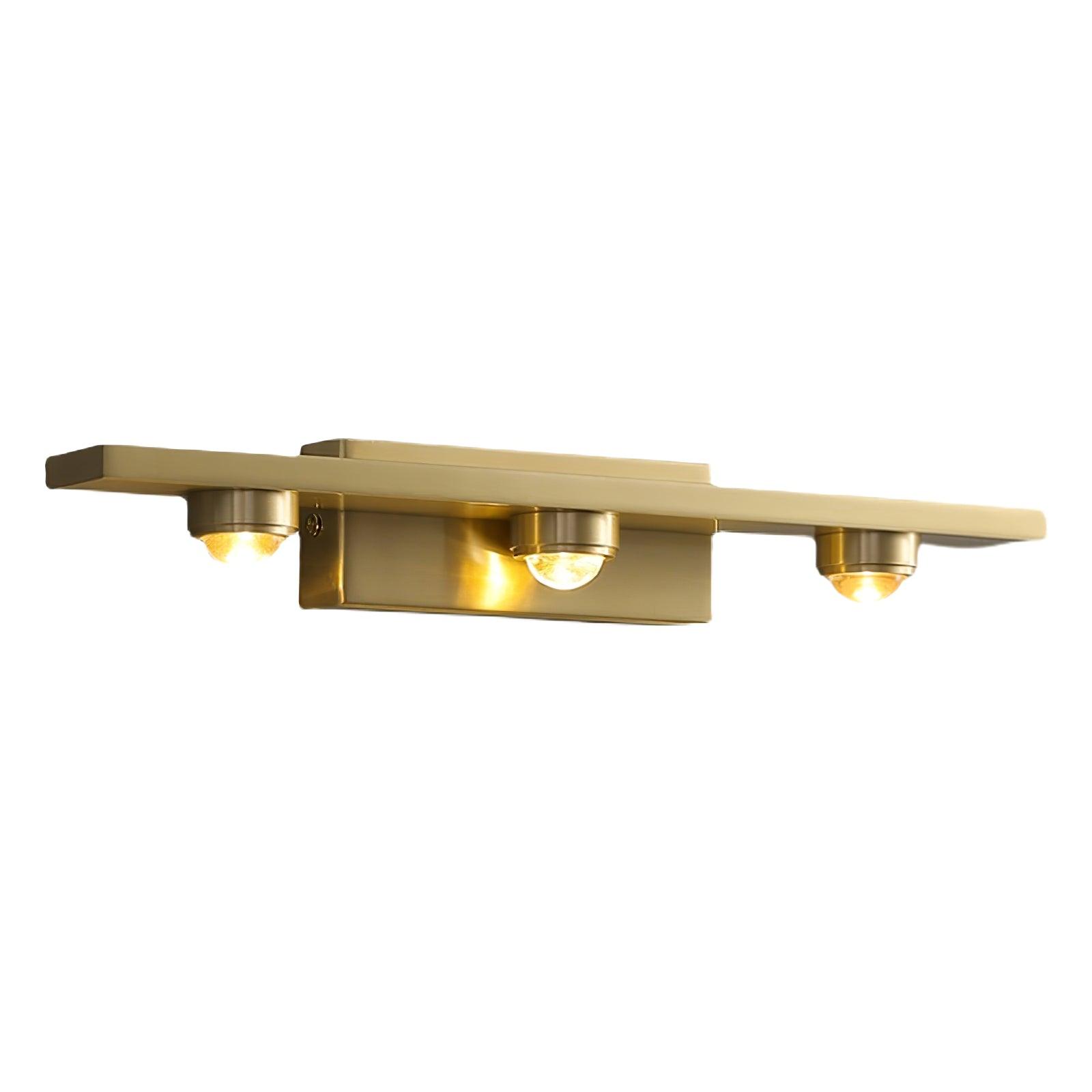 Modern Brass LED Wall Lamp with Glass Shade and Integrated Halo Light Effect