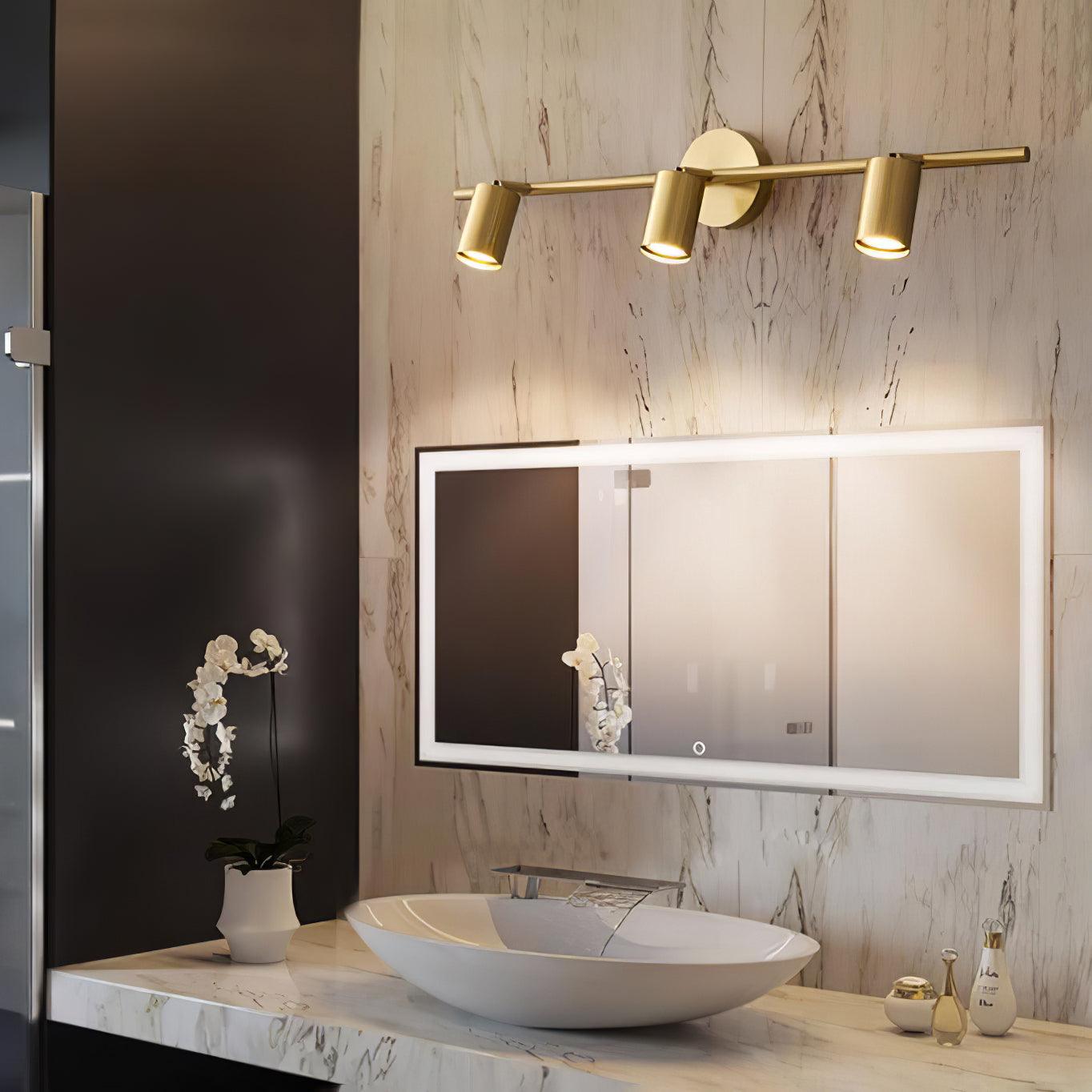 Modern Brass Rotatable Wall Sconce Adjustable Spotlight for Indoor Interior Lighting