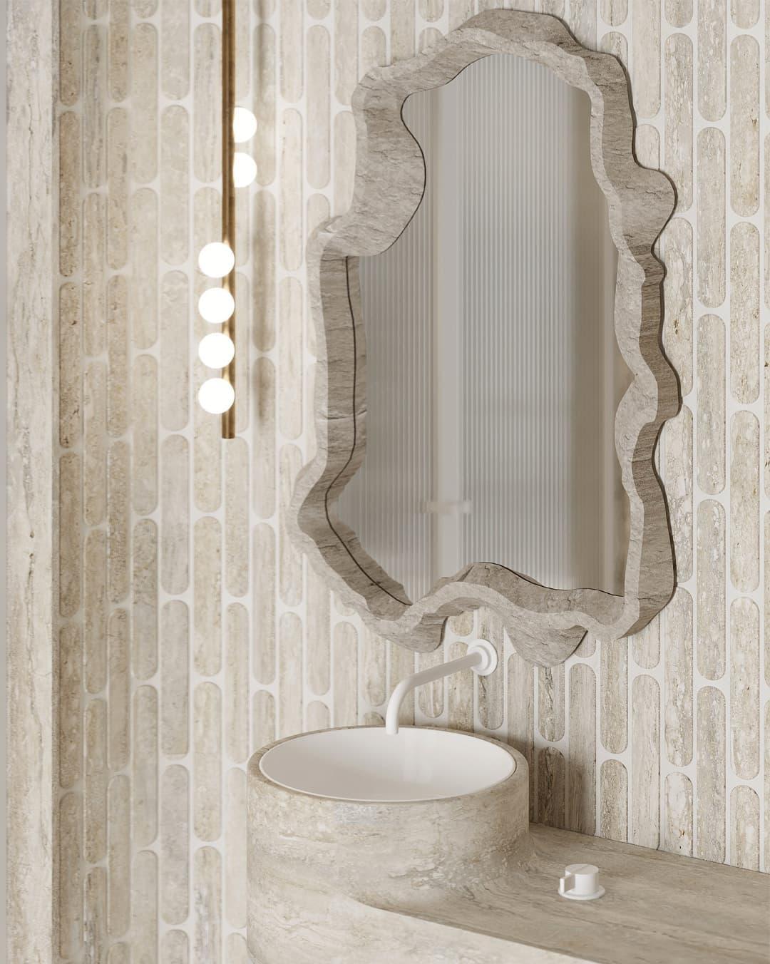 Modern Brass Wall Sconce with Blown Glass Droplets Vertical Tube LED Vanity Light