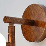 Modern Brass Wall Sconce with Blown Glass Droplets Vertical Tube LED Vanity Light