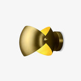 Modern Brass Wall Sconce with Dual Adjustable Hemispherical Shades Set of 2 Indoor Lighting Fixture