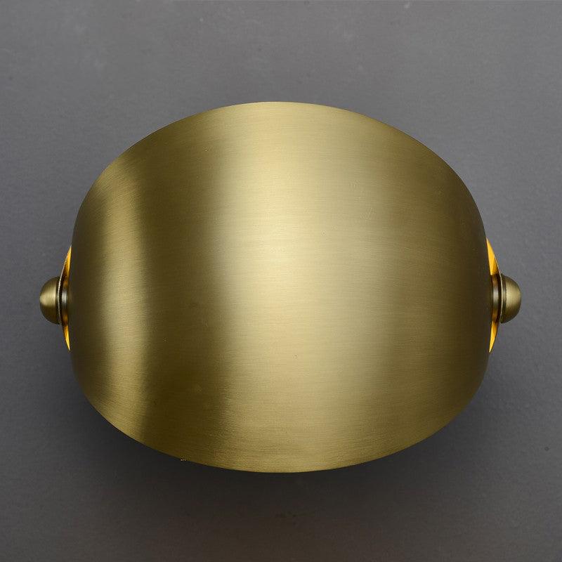 Modern Brass Wall Sconce with Dual Adjustable Hemispherical Shades Set of 2 Indoor Lighting Fixture