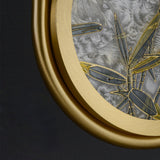 Modern Brass Wall Sconce with Enamel Stained Glass Disc and Integrated LED Lighting