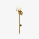 Modern Brass Wall Sconce with Natural Alabaster Shade for Luxury Indoor Lighting Decor