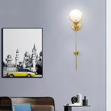 Modern Brass Wall Sconce with Natural Alabaster Shade for Luxury Indoor Lighting Decor