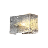 Modern Brass Wall Sconce with Rectangular Water Ripple Glass Shade for Bedroom