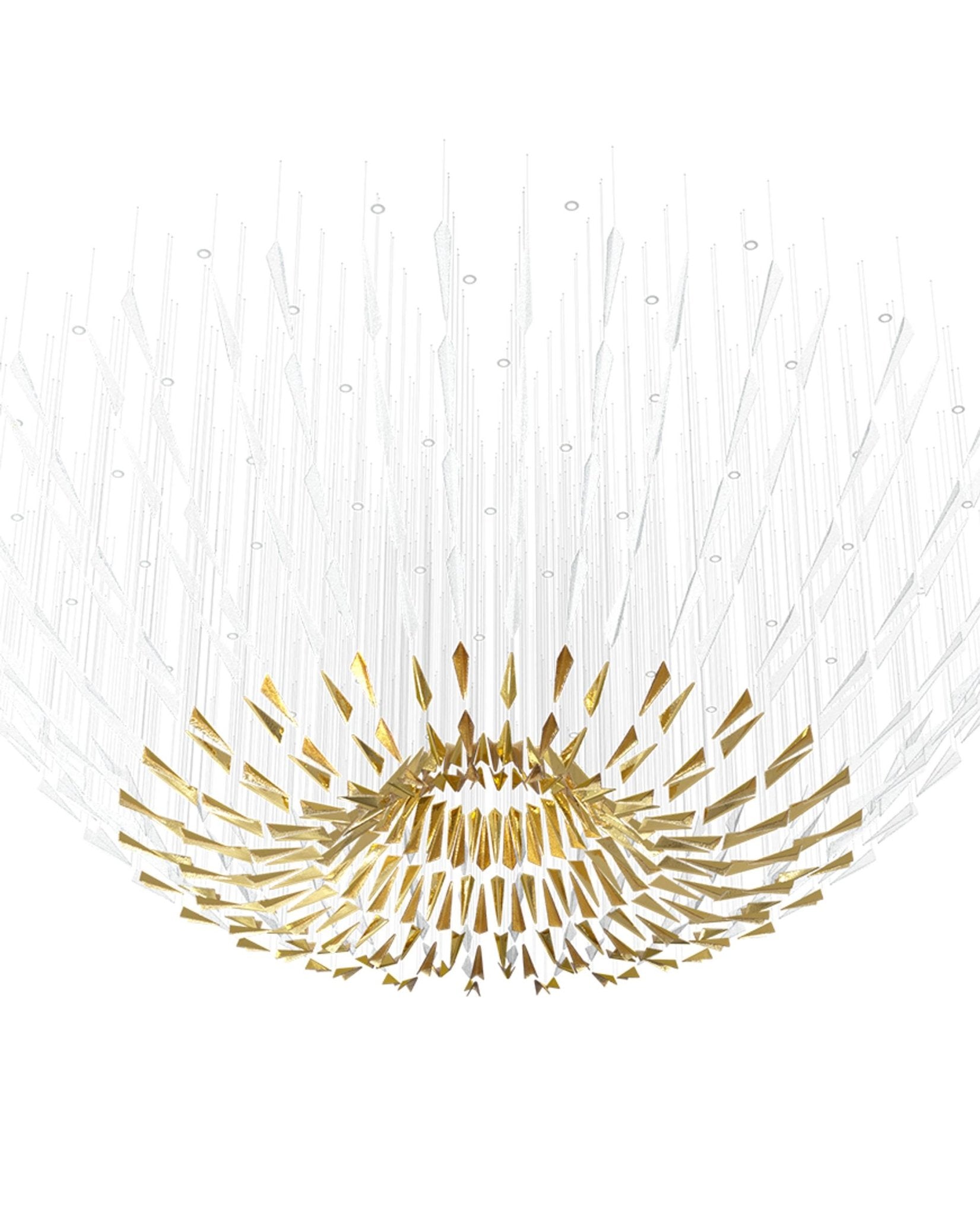 Modern Breeze Geometric LED Pendant Light with Textured Glass and Gold Finish
