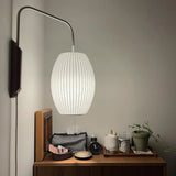 Modern Bubble Ball Wall Sconce with Walnut Accents and Adjustable Swivel Arm