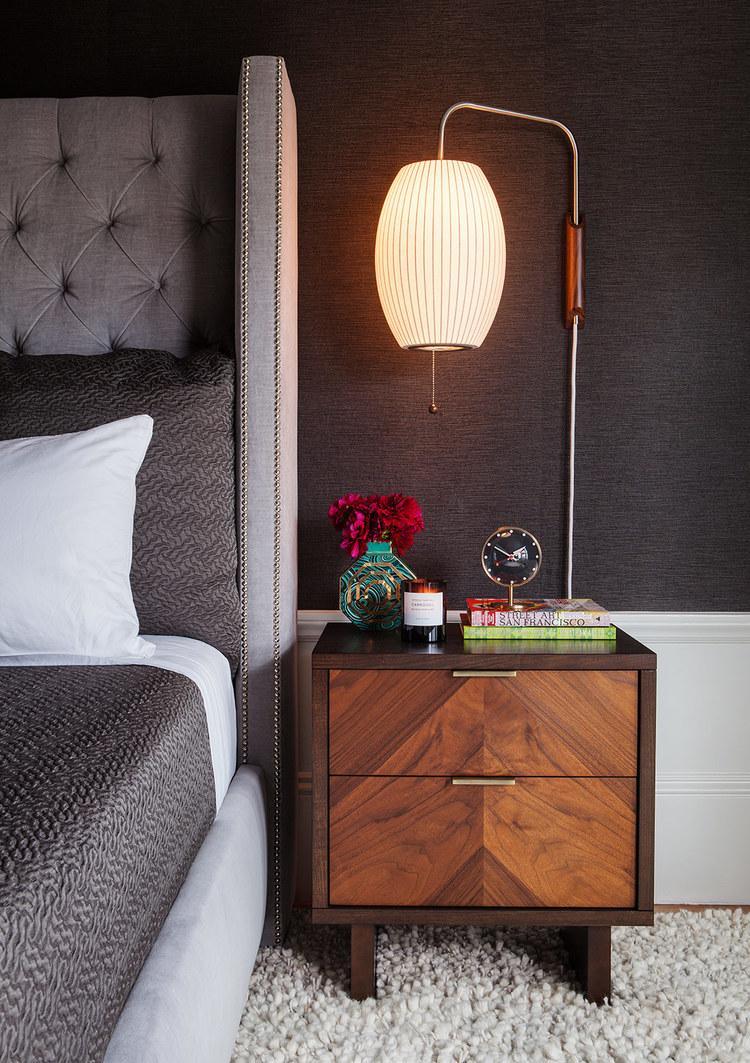 Modern Bubble Ball Wall Sconce with Walnut Accents and Adjustable Swivel Arm