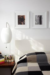 Modern Bubble Ball Wall Sconce with Walnut Accents and Adjustable Swivel Arm