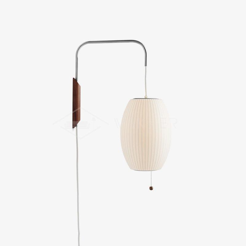 Modern Bubble Ball Wall Sconce with Walnut Accents and Adjustable Swivel Arm