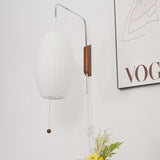 Modern Bubble Ball Wall Sconce with Walnut Accents and Adjustable Swivel Arm