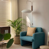 Modern Bubble Ball Wall Sconce with Walnut Accents and Adjustable Swivel Arm