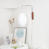 Modern Bubble Ball Wall Sconce with Walnut Accents and Adjustable Swivel Arm
