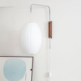Modern Bubble Ball Wall Sconce with Walnut Accents and Adjustable Swivel Arm