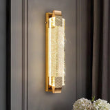 Modern Bubble Crystal Wall Sconce with Rose Gold Finish and Integrated LED Lighting
