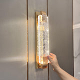 Modern Bubble Crystal Wall Sconce with Rose Gold Finish and Integrated LED Lighting
