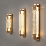 Modern Bubble Crystal Wall Sconce with Rose Gold Finish and Integrated LED Lighting