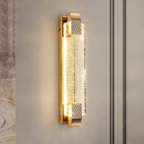 Modern Bubble Crystal Wall Sconce with Rose Gold Finish and Integrated LED Lighting