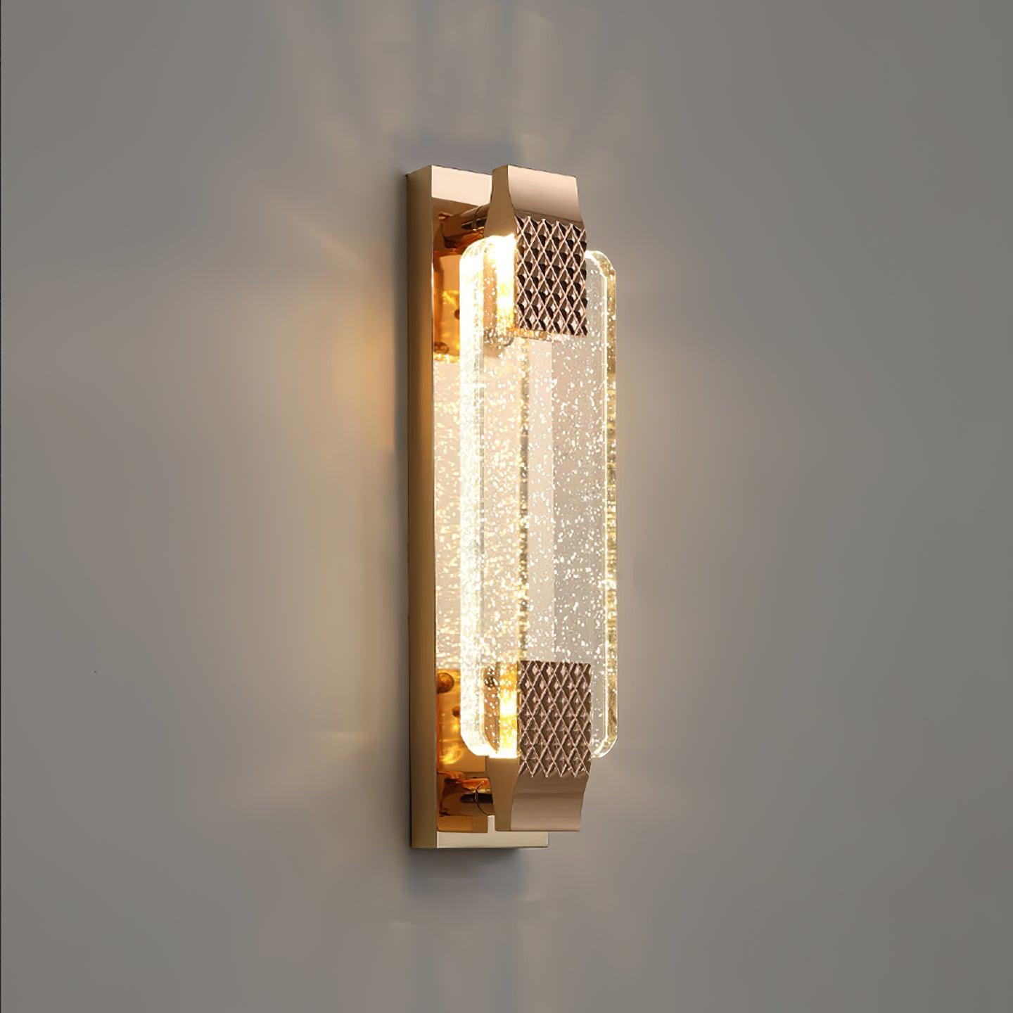 Modern Bubble Crystal Wall Sconce with Rose Gold Finish and Integrated LED Lighting
