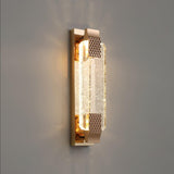 Modern Bubble Crystal Wall Sconce with Rose Gold Finish and Integrated LED Lighting