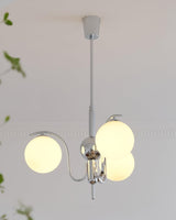 Modern Bubble Glass Molecular Chandelier Chrome Pendant Light for Dining Room
