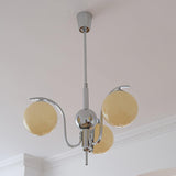 Modern Bubble Glass Molecular Chandelier Chrome Pendant Light for Dining Room