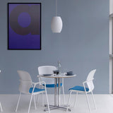Modern Bubble Mulberry Silk Pendant Light Geometric Mid Century Minimalist Hanging Lamp for Living Room