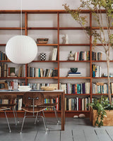 Modern Bubble Mulberry Silk Pendant Light Geometric Mid Century Minimalist Hanging Lamp for Living Room