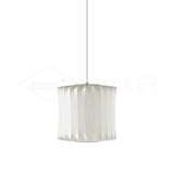 Modern Bubble Mulberry Silk Pendant Light Geometric Mid Century Minimalist Hanging Lamp for Living Room