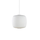 Modern Bubble Mulberry Silk Pendant Light Geometric Mid Century Minimalist Hanging Lamp for Living Room
