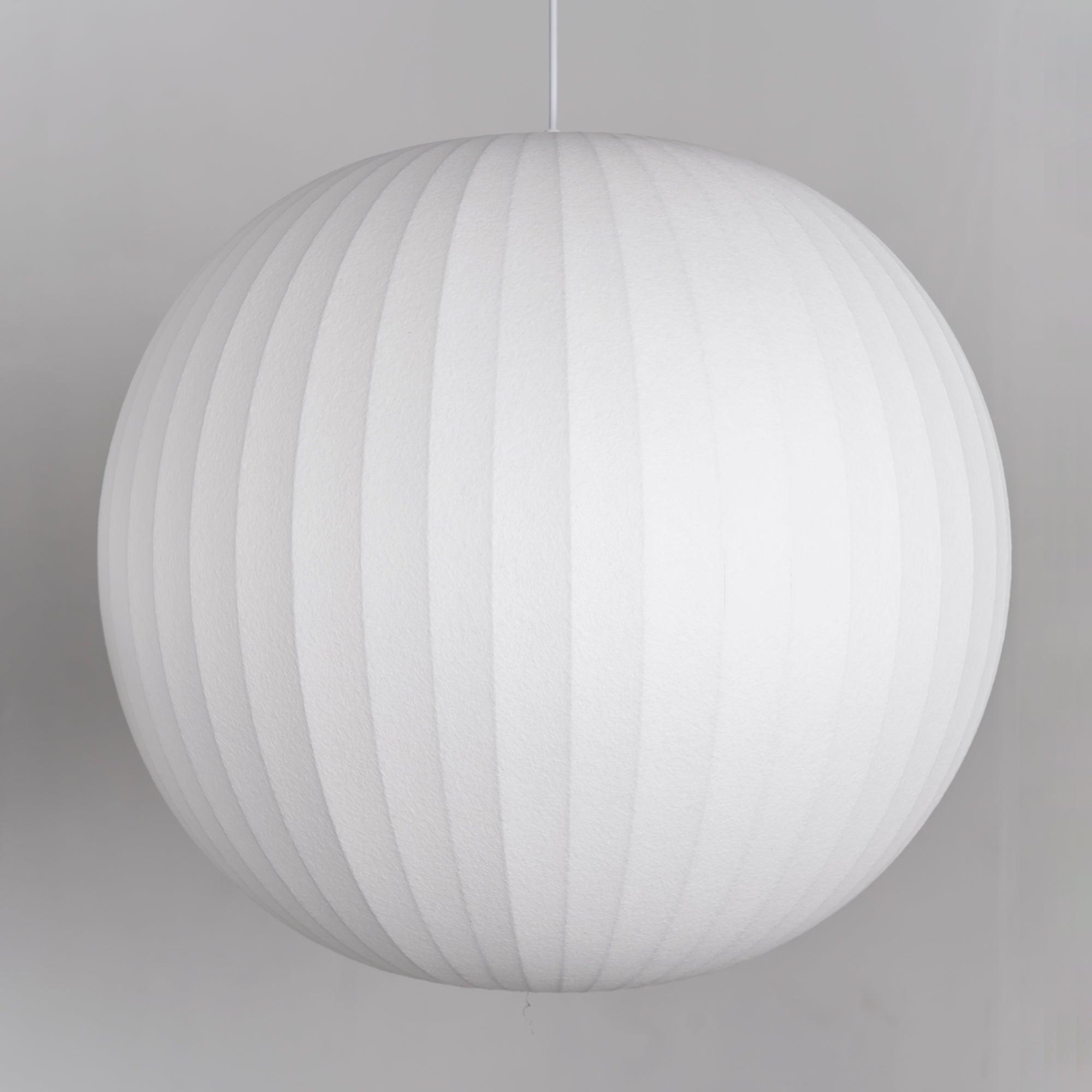 Modern Bubble Mulberry Silk Pendant Light Geometric Mid Century Minimalist Hanging Lamp for Living Room
