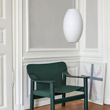 Modern Bubble Mulberry Silk Pendant Light Geometric Mid Century Minimalist Hanging Lamp for Living Room