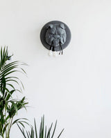 Modern Bulldog Resin Wall Sconce Artistic Animal Sculpture Lighting Fixture