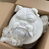 Modern Bulldog Resin Wall Sconce Artistic Animal Sculpture Lighting Fixture