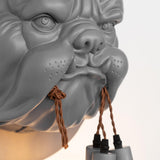 Modern Bulldog Resin Wall Sconce Artistic Animal Sculpture Lighting Fixture