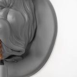 Modern Bulldog Resin Wall Sconce Artistic Animal Sculpture Lighting Fixture