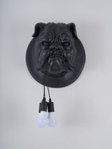 Modern Bulldog Resin Wall Sconce Artistic Animal Sculpture Lighting Fixture