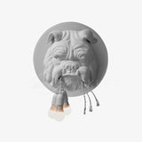 Modern Bulldog Resin Wall Sconce Artistic Animal Sculpture Lighting Fixture