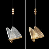 Modern Butterfly Acrylic LED Pendant Light for Coastal Style Bedroom and Living Room