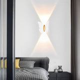 Modern Butterfly LED Outdoor Wall Light Waterproof Up and Down Sconce for Garden Patio and Exterior Walls
